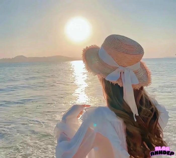 avatar cô gái quay lưng sắc nét