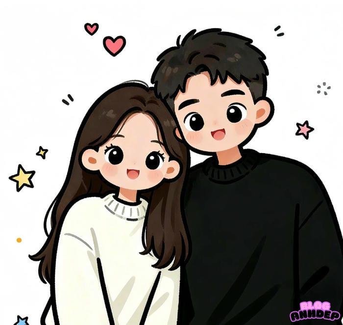 avatar couple cá tính