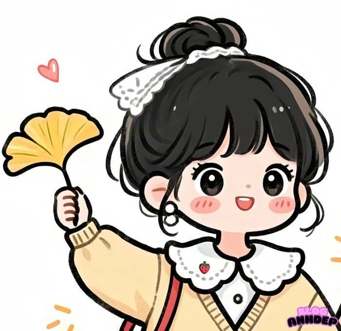 avatar cute nữ đơn giản