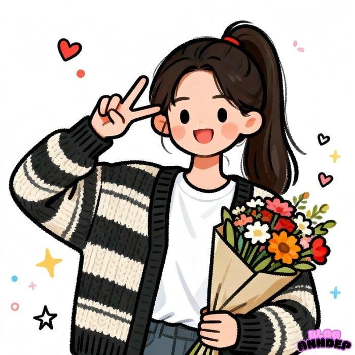 avatar cute nữ trẻ trung