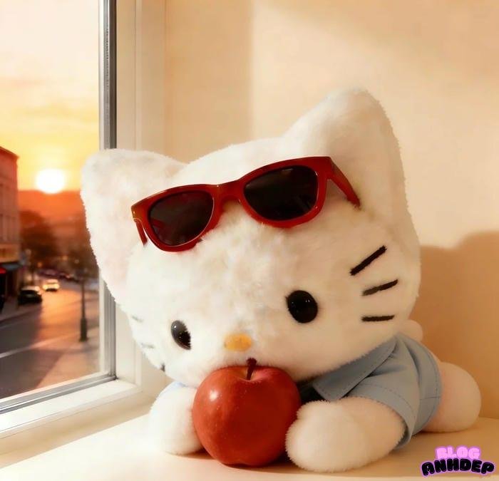 avatar hello kitty đeo kính