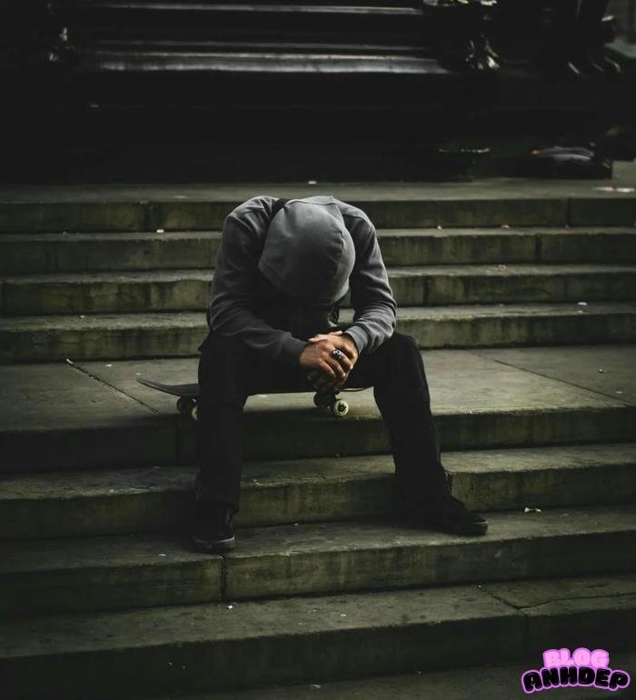 avatar màu đen buồn