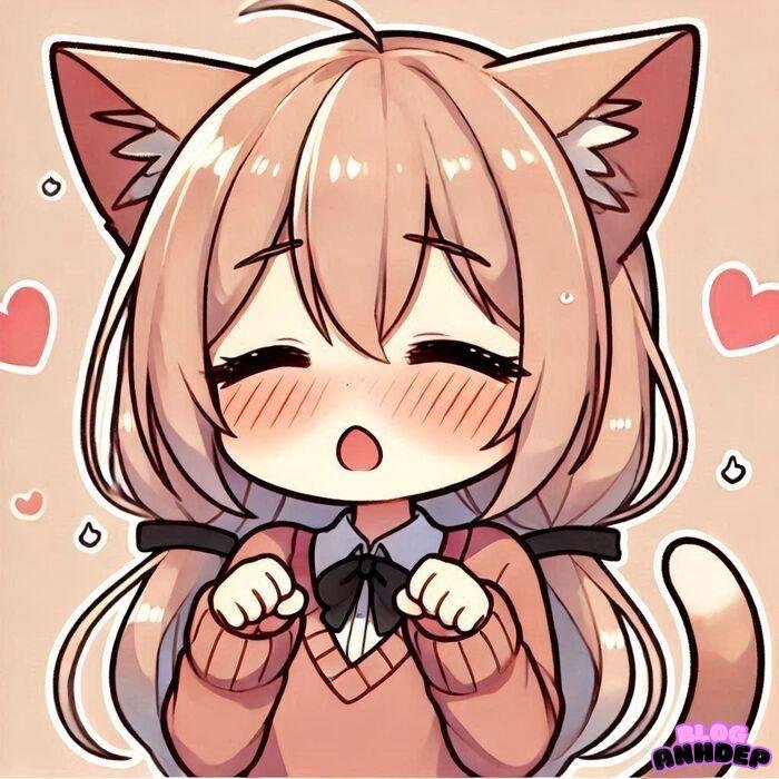 avatar mèo chibi siêu đẹp