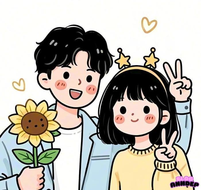 avatar nam và nữ dễ thương