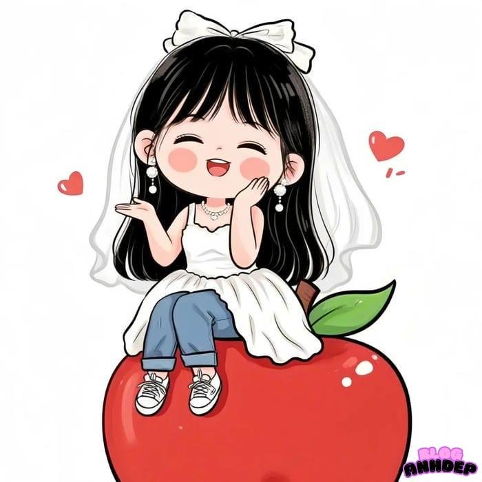 avatar nữ đáng yêu rạng rỡ