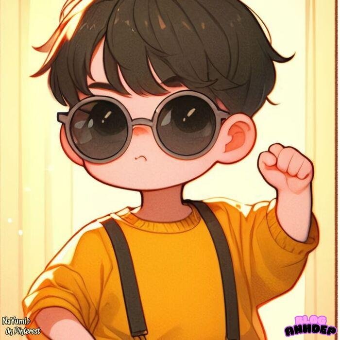 avt đôi chibi girl boy