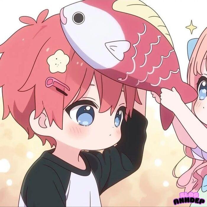 avt đôi chibi xinh đáng yêu