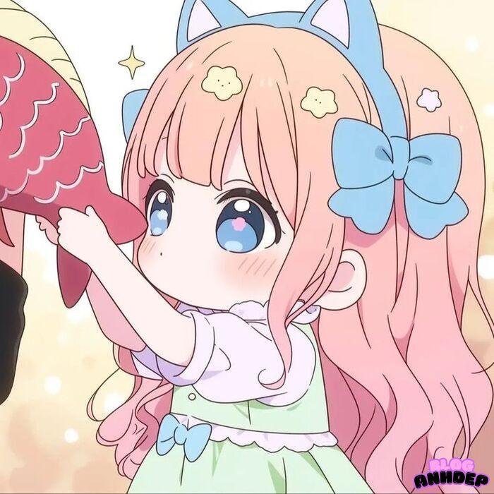 avt đôi chibi xinh