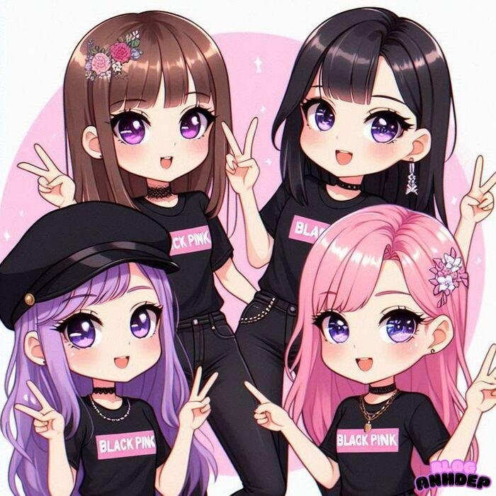 blackpink chibi siêu xinh