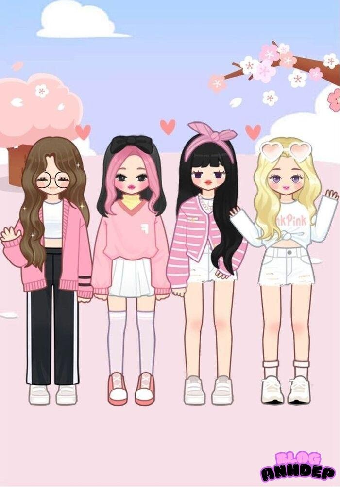 blackpink chibi xinh cute