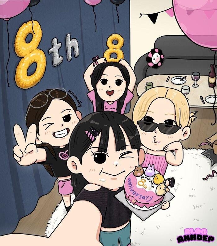 blackpink chibi xinh