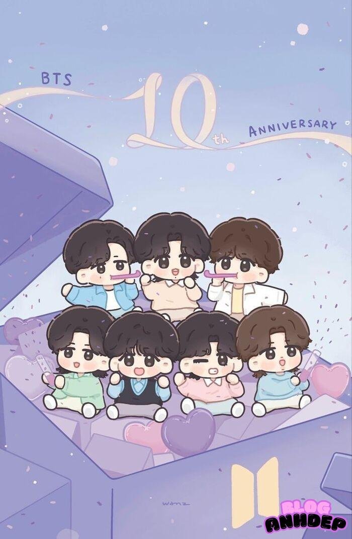 bts chibi đẹp cute