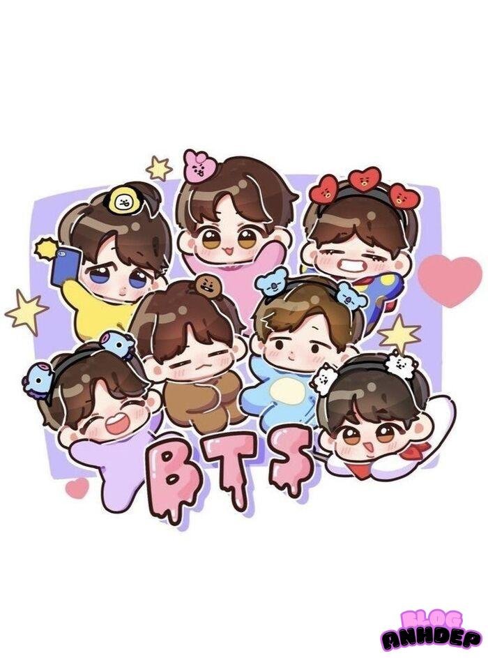 bts chibi đẹp xinh