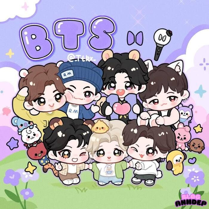 bts chibi siêu đáng yêu