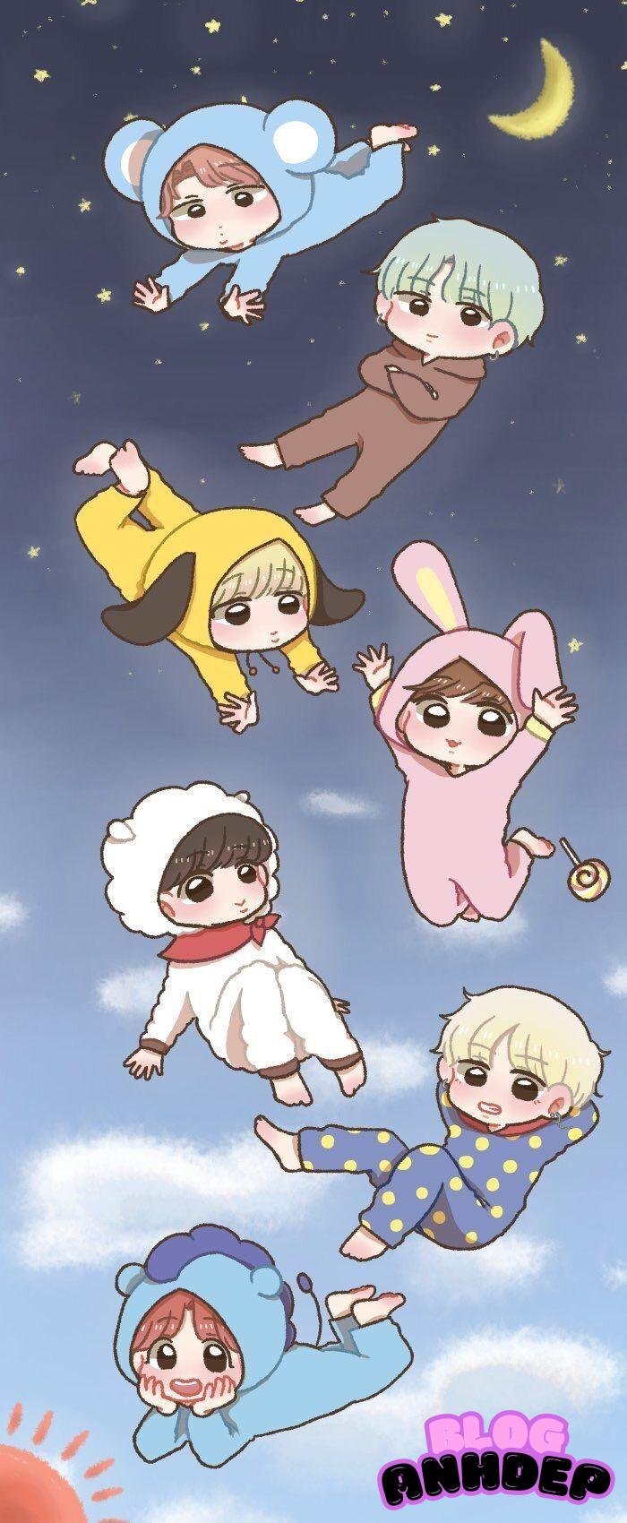 bts chibi siêu đẹp