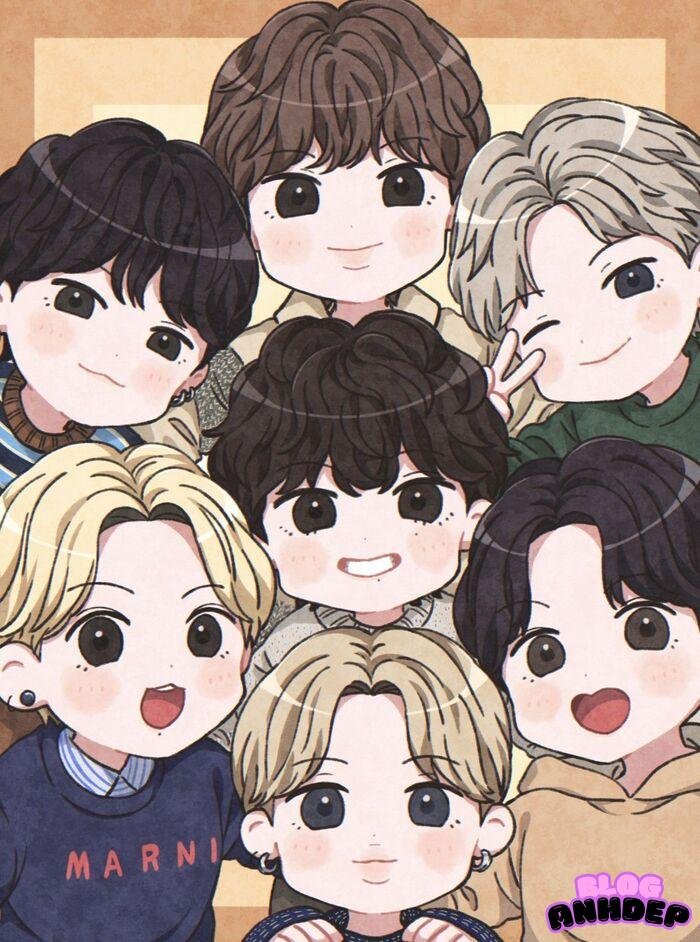 bts chibi siêu xinh