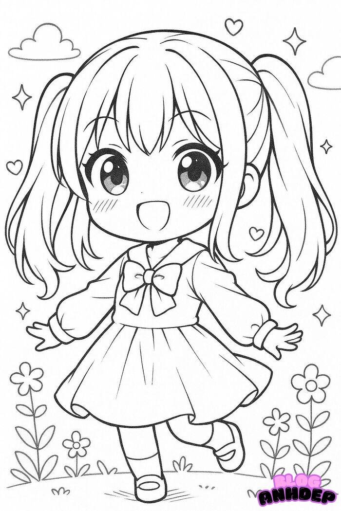 búp bê giấy chibi 3k