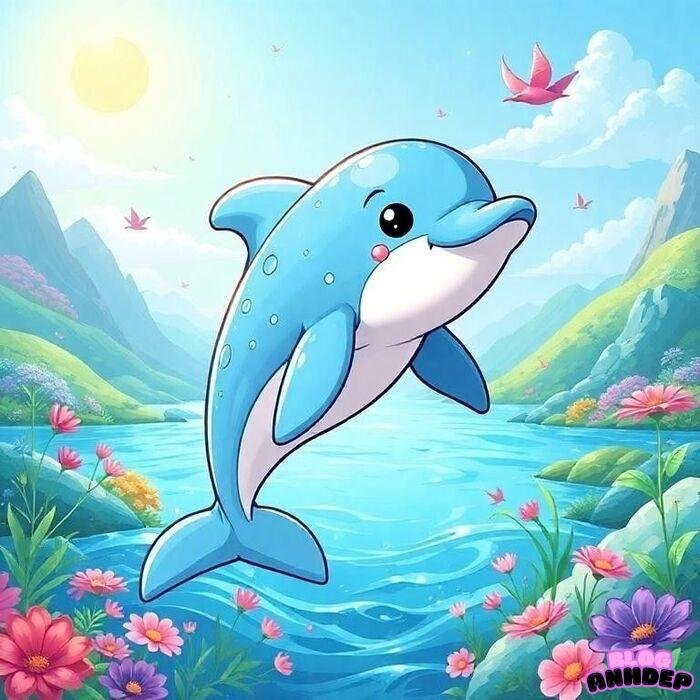 cá heo chibi full hd