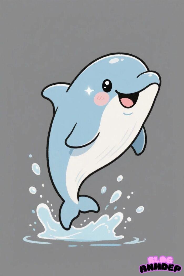 cá heo chibi hd