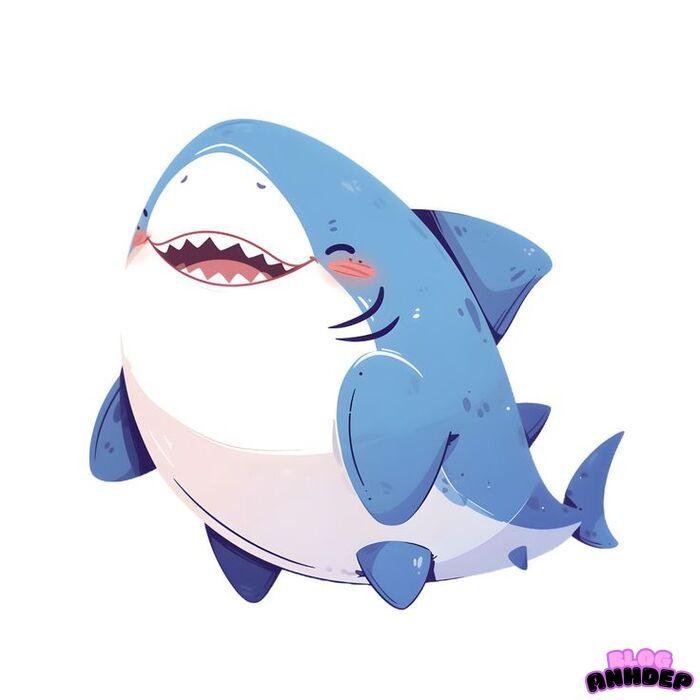 cá mập chibi 4k