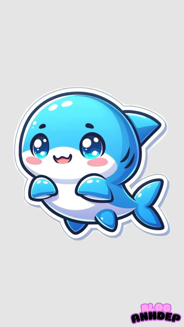 cá mập chibi đẹp 5k