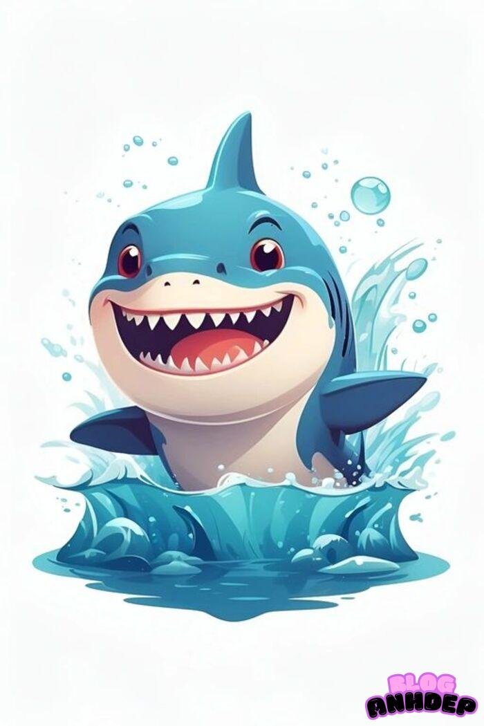 cá mập chibi full hd