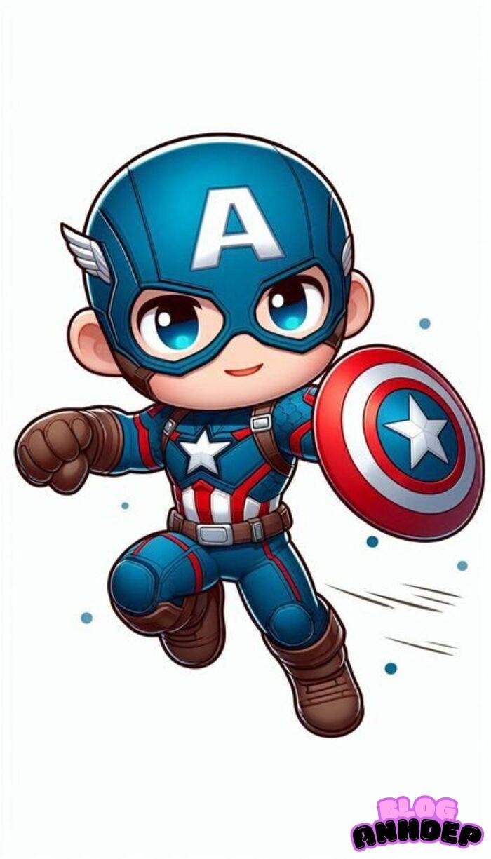 captain america chibi 3k full