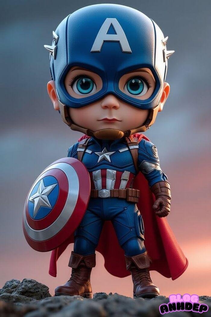 captain america chibi 5k full
