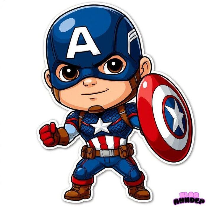captain america chibi 5s full
