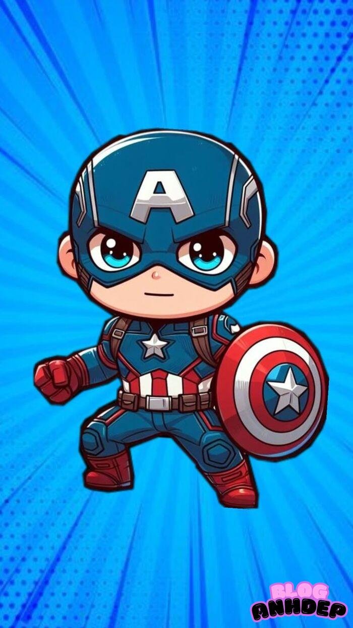 captain america chibi đẹp full