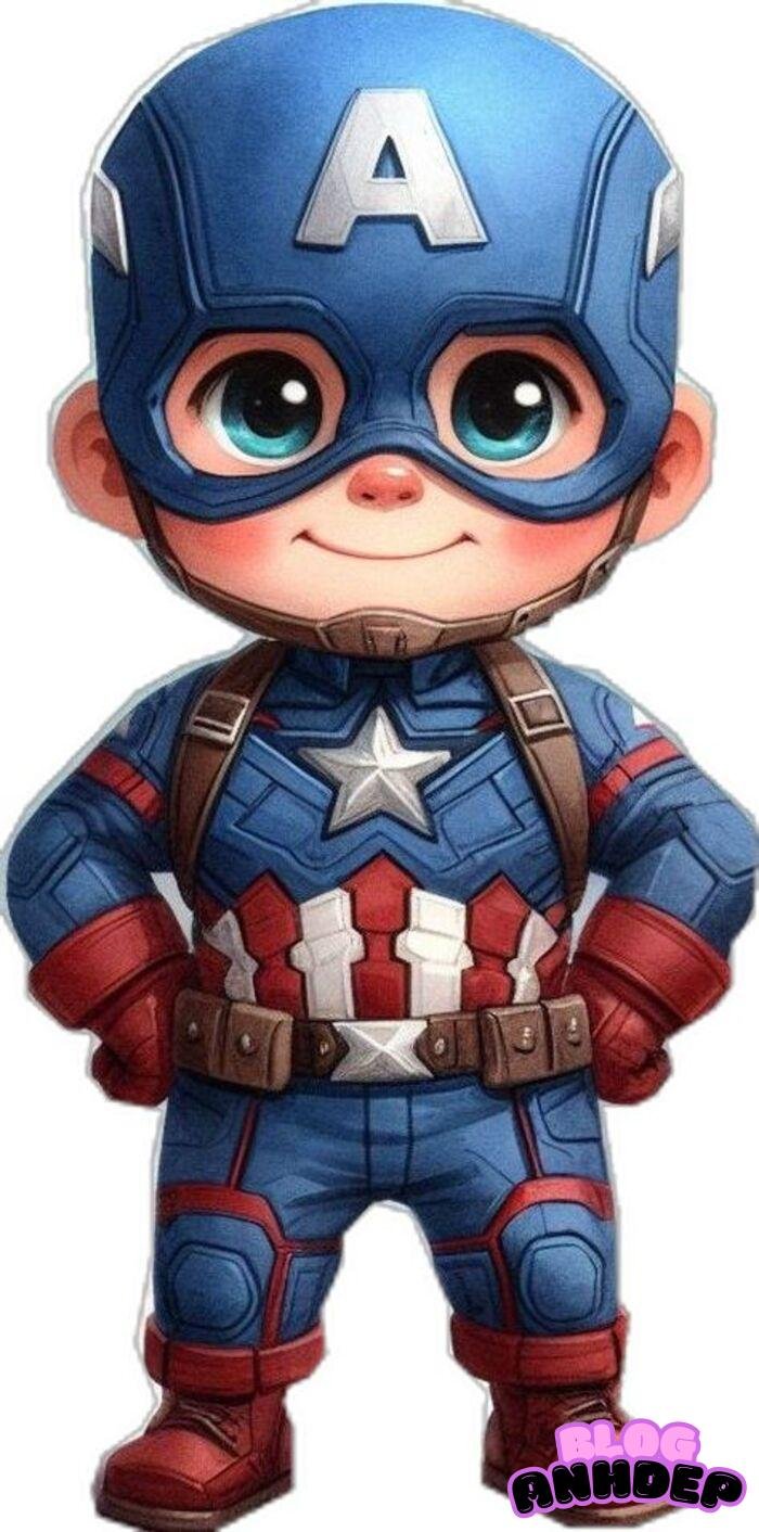 captain america chibi đẹp hd full