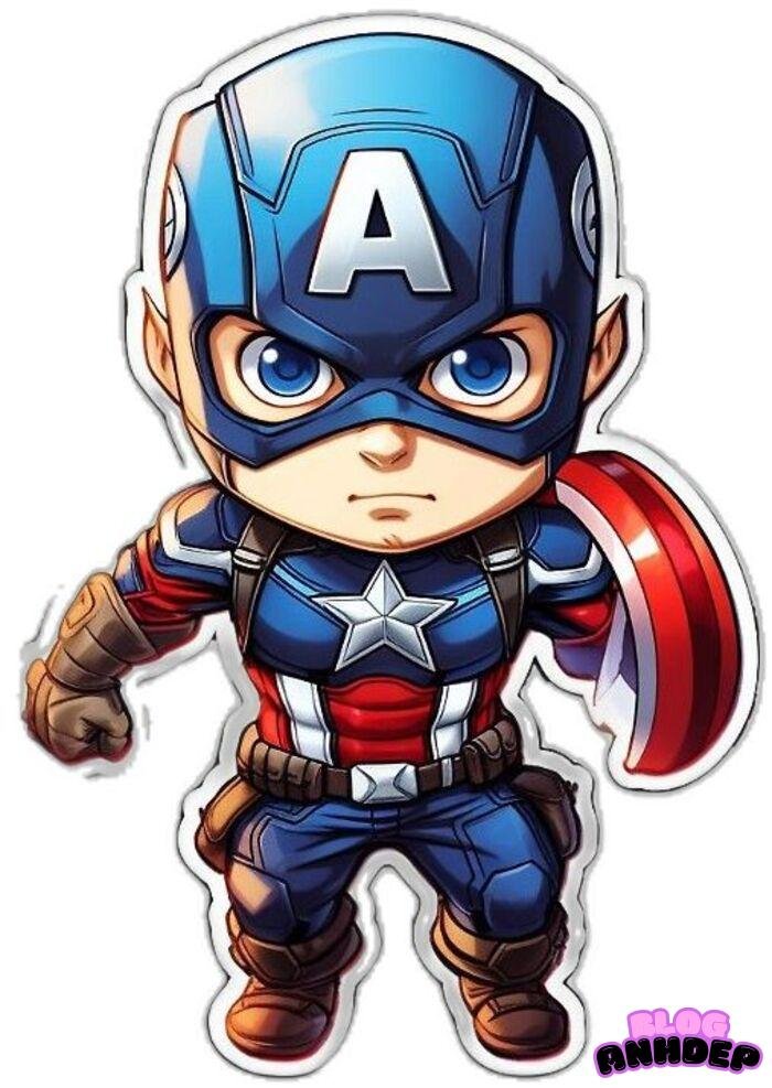 captain america chibi đẹp