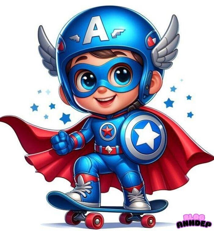 captain america chibi full hd