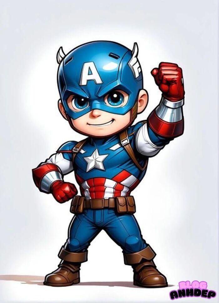 captain america chibi hd