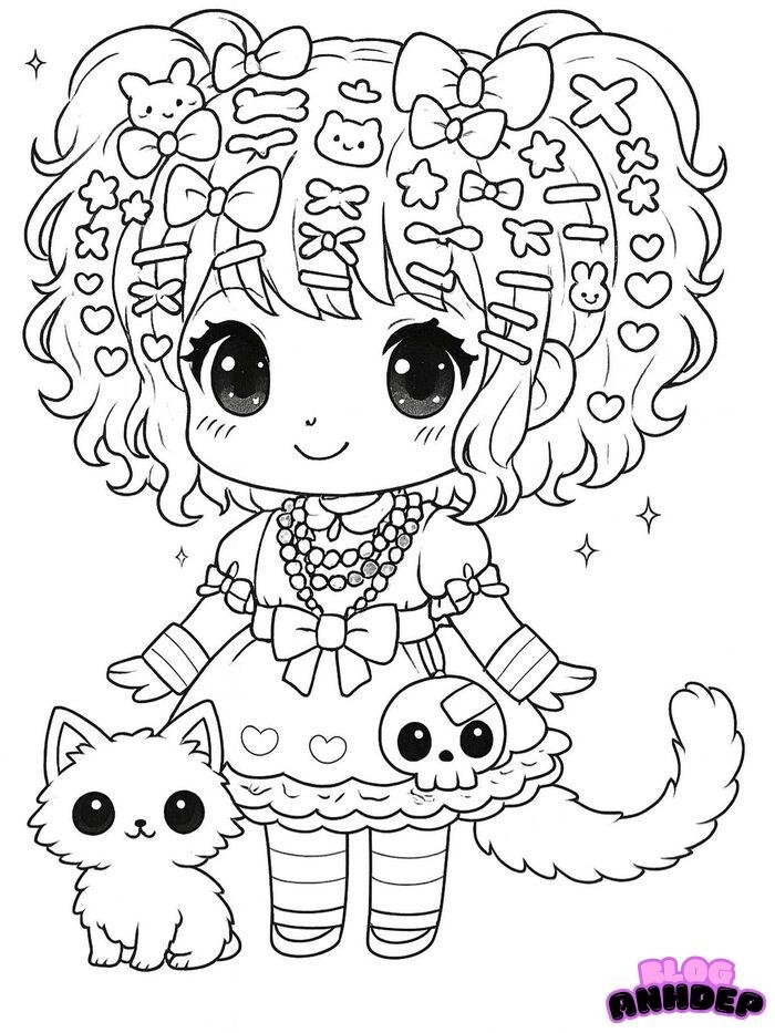 chibi bé gái 4k full