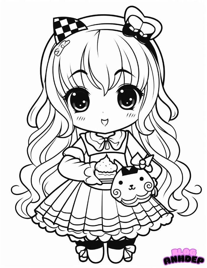 chibi bé gái đẹp 3d