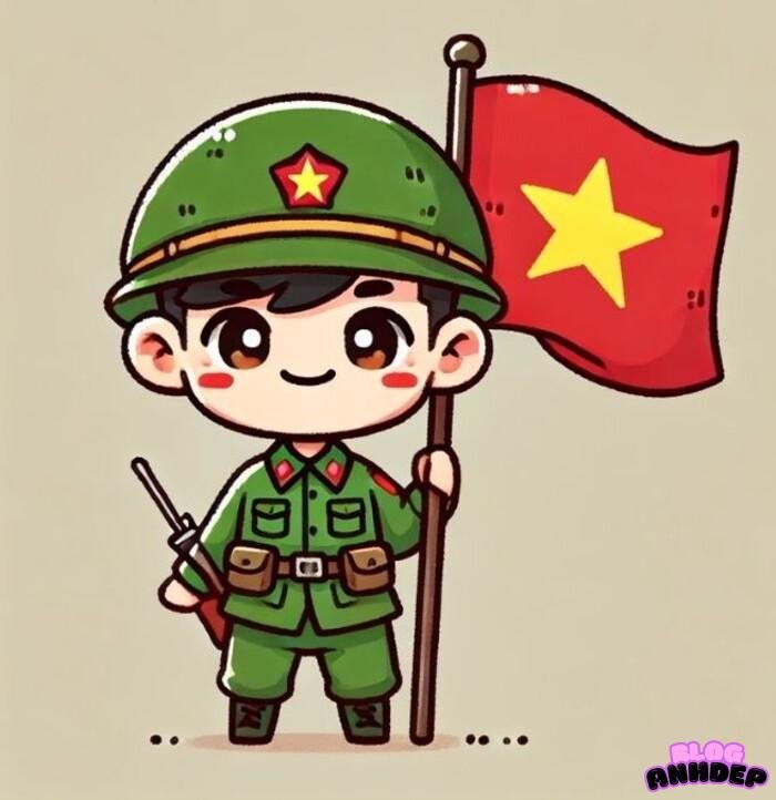chibi bộ đội việt nam đẹp