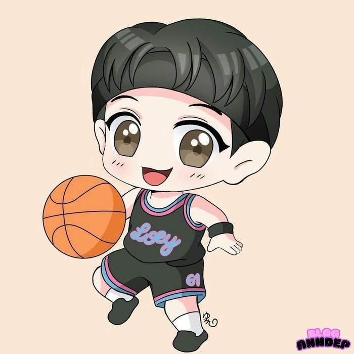 chibi đi chơi bóng