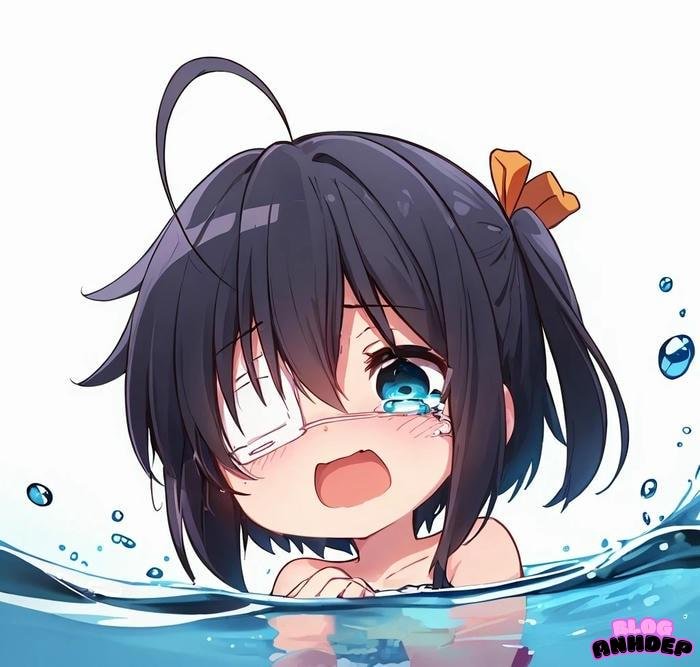 chibi girl chột mắt