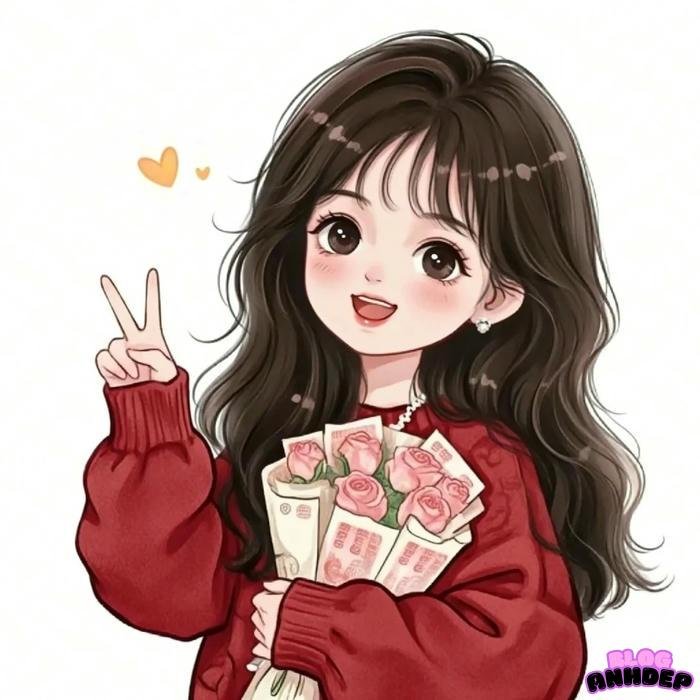 chibi girl ngày tết