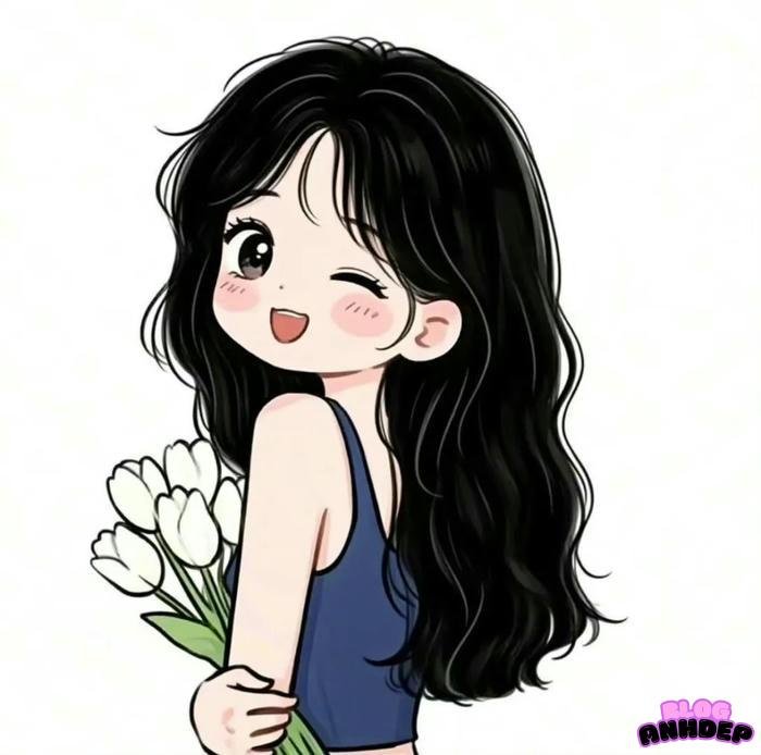 chibi girl tóc dài