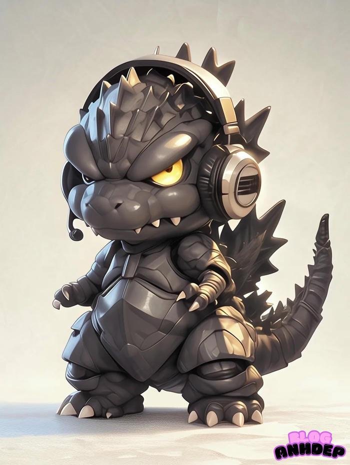 chibi godzilla 3d