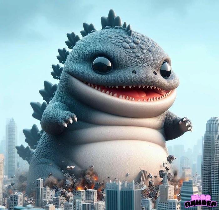 chibi godzilla béo