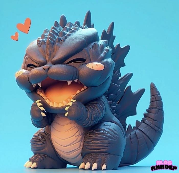 chibi godzilla cute