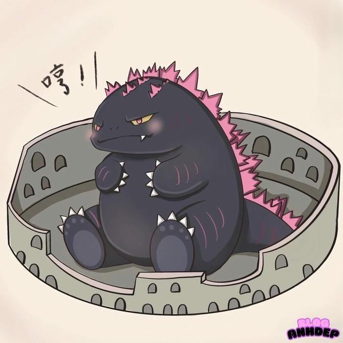 chibi godzilla mini