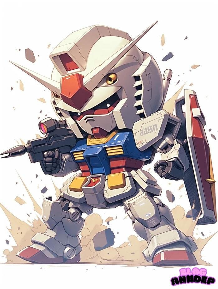 chibi gundam đánh trận