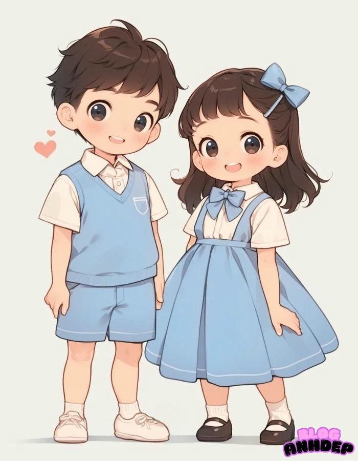 chibi học sinh cute