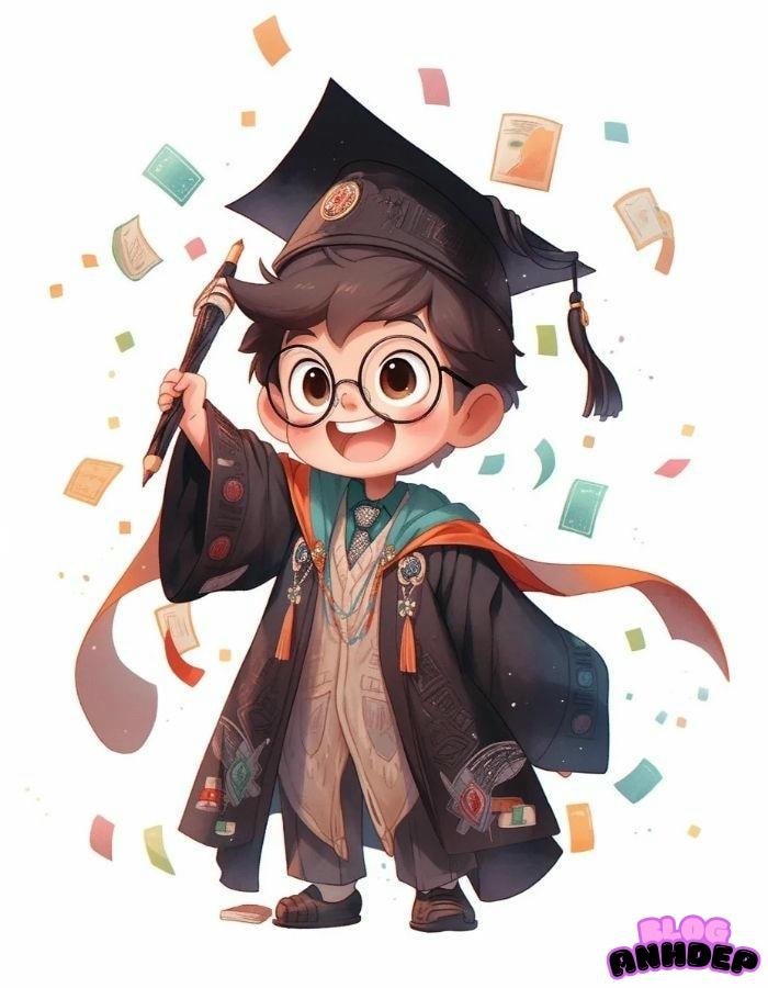 chibi học sinh cute