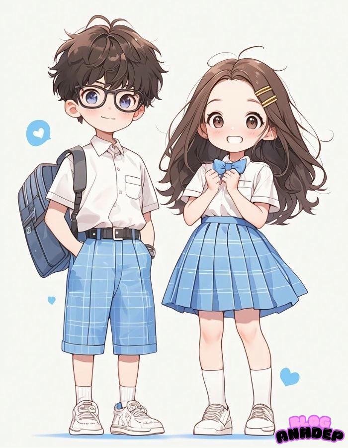 chibi học sinh đáng yêu