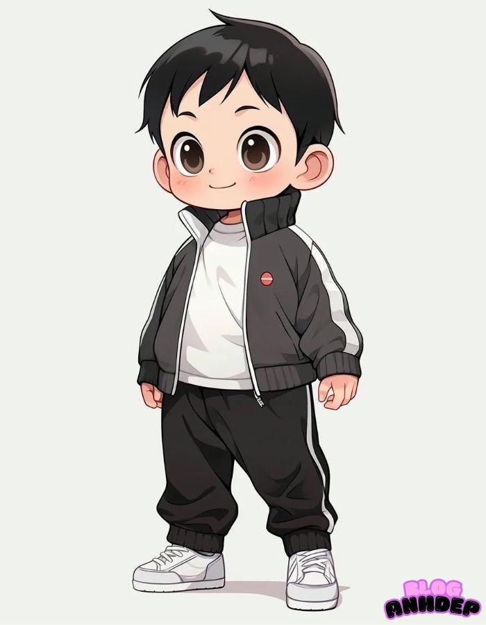 chibi học sinh thể thao